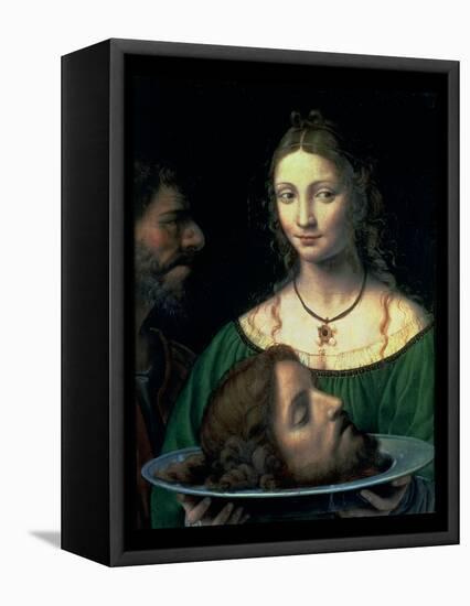 Salome with the Head of John the Baptist, circa 1525-30-Bernardino Luini-Framed Stretched Canvas