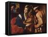 Salome with the Head of John the Baptist-Massimo Stanzioni-Framed Stretched Canvas