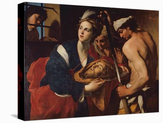 Salome with the Head of John the Baptist-Massimo Stanzioni-Stretched Canvas