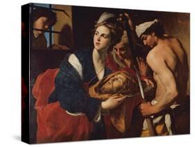 Salome with the Head of John the Baptist-Massimo Stanzioni-Stretched Canvas