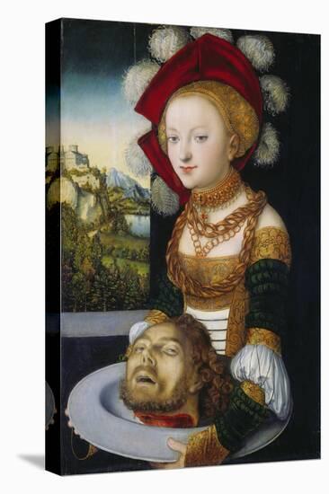 Salome with the Head of John the Baptist-Lucas Cranach, the Elder (Studio of)-Stretched Canvas