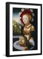 Salome with the Head of John the Baptist-Lucas Cranach, the Elder (Studio of)-Framed Premium Giclee Print