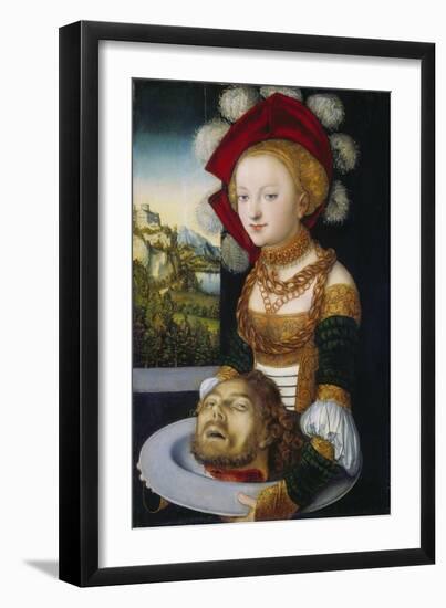 Salome with the Head of John the Baptist-Lucas Cranach, the Elder (Studio of)-Framed Premium Giclee Print