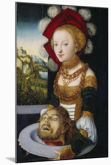 Salome with the Head of John the Baptist-Lucas Cranach, the Elder (Studio of)-Mounted Giclee Print