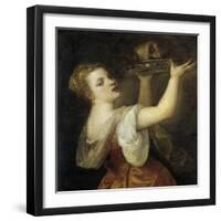 Salome with the Head of John the Baptist-Titian (Tiziano Vecelli)-Framed Giclee Print