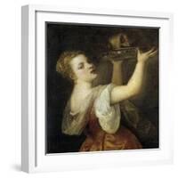 Salome with the Head of John the Baptist-Titian (Tiziano Vecelli)-Framed Giclee Print