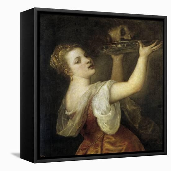 Salome with the Head of John the Baptist-Titian (Tiziano Vecelli)-Framed Stretched Canvas