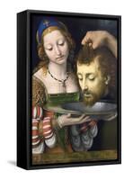 Salome with the Head of Saint John the Baptist-Andrea Solario-Framed Stretched Canvas