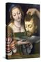 Salome with the Head of Saint John the Baptist-Andrea Solario-Stretched Canvas