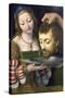 Salome with the Head of Saint John the Baptist-Andrea Solario-Stretched Canvas