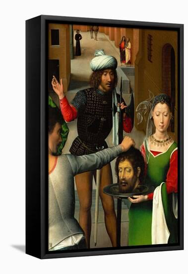 Salome with the Head of Saint John the Baptist-Hans Memling-Framed Stretched Canvas