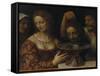 Salome with the Head of St. John the Baptist-Bernardino Luini-Framed Stretched Canvas