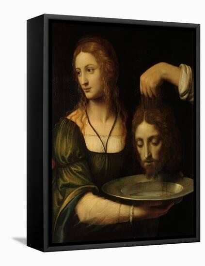 Salome with the Head of the Baptist-Bernardino Luini-Framed Stretched Canvas