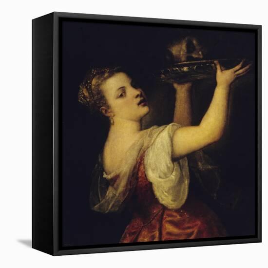 Salome-Titian (Tiziano Vecelli)-Framed Stretched Canvas