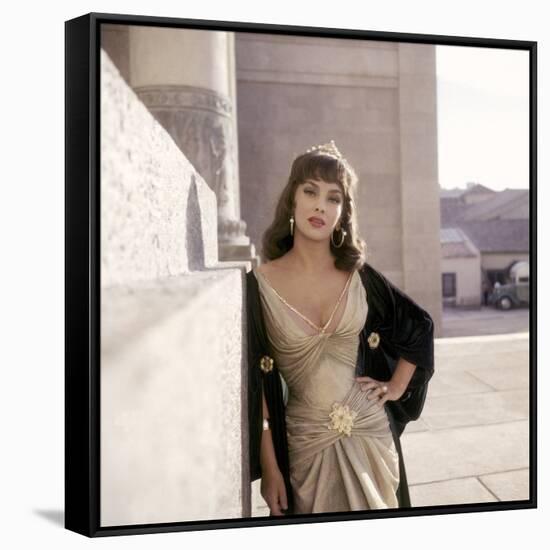 Salomon and la Reine by Saba SOLOMON AND SHEBA by King Vidor with Gina Lollobrigida, 1959 (photo)-null-Framed Stretched Canvas