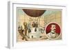 Salomon August Andree Setting Out for the North Pole by Balloon, 1897-null-Framed Giclee Print