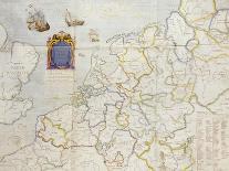 Watercolour Map on Vellum of Northern Europe, 1624-Salomon De Caus-Giclee Print