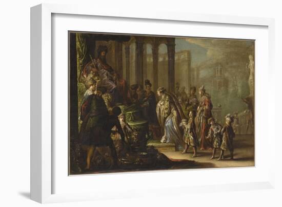 Salomon et la reine de Saba dit aussi "Esther devant Assuérus"-Claude Vignon-Framed Giclee Print