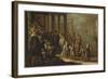 Salomon et la reine de Saba dit aussi "Esther devant Assuérus"-Claude Vignon-Framed Giclee Print