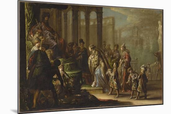 Salomon et la reine de Saba dit aussi "Esther devant Assuérus"-Claude Vignon-Mounted Giclee Print