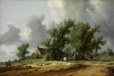 Road in the Dunes with a Carriage-Salomon Jacobsz van Ruisdael-Stretched Canvas