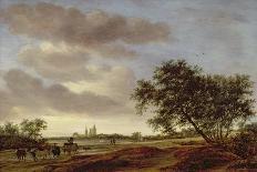 View of the River Lek with Boats and Liesvelt Castle, 1641-Salomon van Ruisdael or Ruysdael-Giclee Print