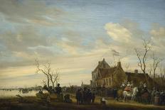 River View Near Deventer, Salomon Van Ruysdael-Salomon van Ruysdael-Art Print