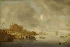 Paysage avec le château d'Egmond-Salomon Van Ruysdael-Giclee Print