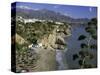 Salon Beach from Balcon De Europe, Nerja, Andalucia (Andalusia), Spain, Europe-Michael Short-Stretched Canvas