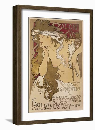 Salon Des Cent, 1896-Alphonse Mucha-Framed Giclee Print