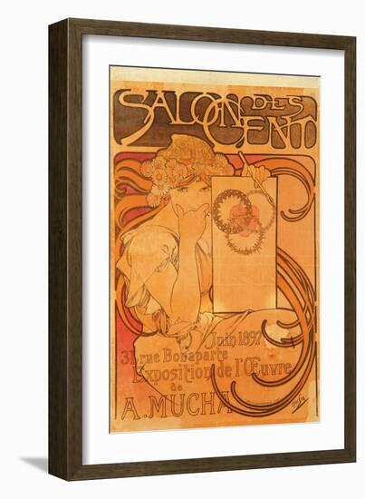 Salon Des Cent, 1897-Alphonse Mucha-Framed Giclee Print