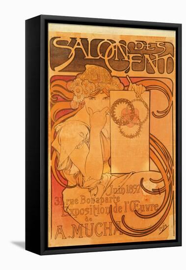 Salon Des Cent, 1897-Alphonse Mucha-Framed Stretched Canvas