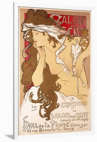 Salon des Cent 20th Exhibition-Alphonse Mucha-Framed Art Print