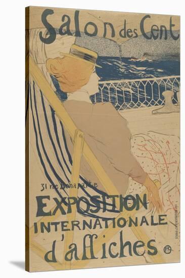 Salon des Cent-Exposition Internationale d'affiches-Henri de Toulouse-Lautrec-Stretched Canvas