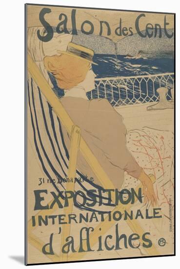 Salon des Cent-Exposition Internationale d'affiches-Henri de Toulouse-Lautrec-Mounted Art Print