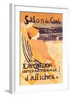 Salon des Cent: Exposition Internationale d'Affiches-Henri de Toulouse-Lautrec-Framed Art Print