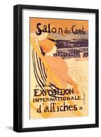 Salon des Cent: Exposition Internationale d'Affiches-Henri de Toulouse-Lautrec-Framed Art Print