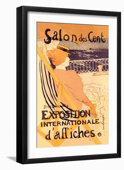 Salon des Cent: Exposition Internationale d'Affiches-Henri de Toulouse-Lautrec-Framed Art Print