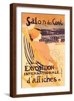 Salon des Cent: Exposition Internationale d'Affiches-Henri de Toulouse-Lautrec-Framed Art Print