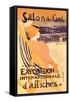 Salon des Cent: Exposition Internationale d'Affiches-Henri de Toulouse-Lautrec-Framed Stretched Canvas