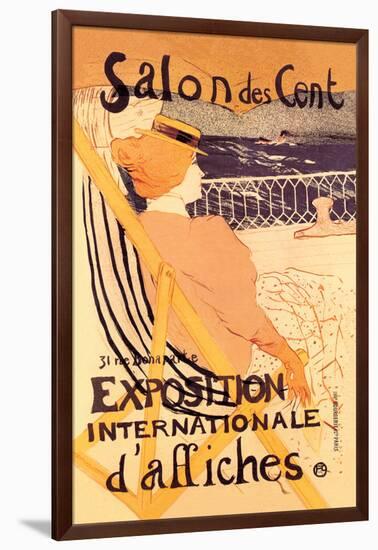 Salon des Cent: Exposition Internationale d'Affiches-Henri de Toulouse-Lautrec-Framed Art Print