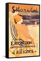 Salon des Cent: Exposition Internationale d'Affiches-Henri de Toulouse-Lautrec-Framed Stretched Canvas