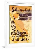 Salon des Cent: Exposition Internationale d'Affiches-Henri de Toulouse-Lautrec-Framed Art Print