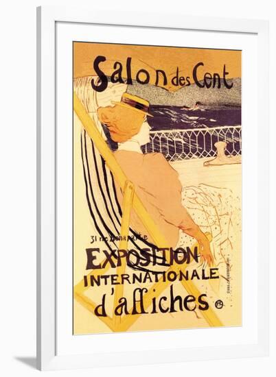 Salon des Cent: Exposition Internationale d'Affiches-Henri de Toulouse-Lautrec-Framed Art Print