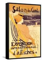 Salon des Cent: Exposition Internationale d'Affiches-Henri de Toulouse-Lautrec-Framed Stretched Canvas