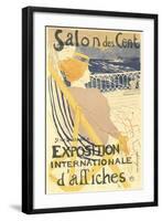 Salon des Cent-Henri de Toulouse-Lautrec-Framed Art Print