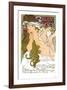 Salon des Cent-Alphonse Mucha-Framed Art Print