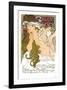 Salon des Cent-Alphonse Mucha-Framed Art Print