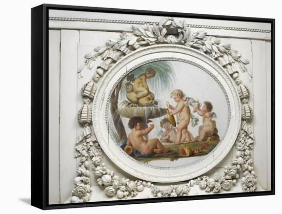 Salon des jeux de la reine Marie-Antoinette : l'Eau-Piat Joseph Sauvage-Framed Stretched Canvas