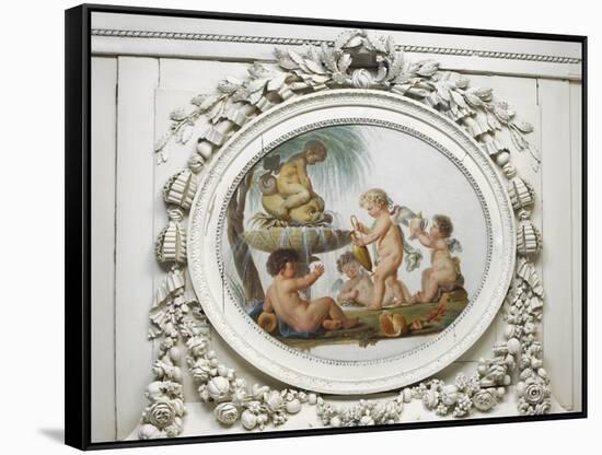 Salon des jeux de la reine Marie-Antoinette : l'Eau-Piat Joseph Sauvage-Framed Stretched Canvas
